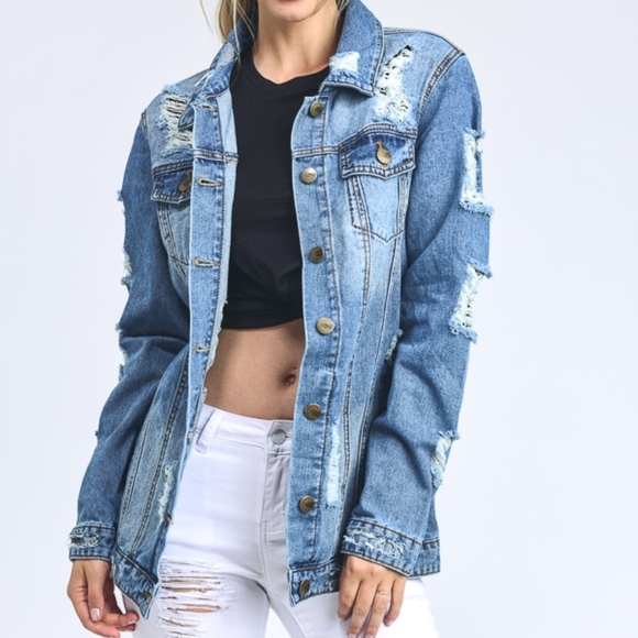 THE JULIA DISTRESSED JACKET - Picture 7 of 8